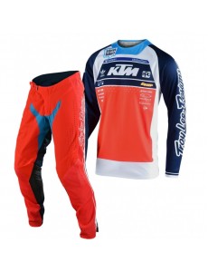 CONJUNTO TROY LEE DESIGNS 2021 SE PRO BOLDOR TEAM - LARANJA / NAVY